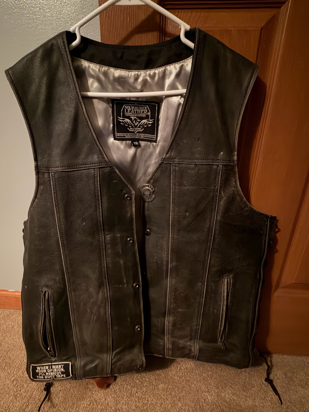 Milwaukee Leather Diamond Logo Biker Vest - Black